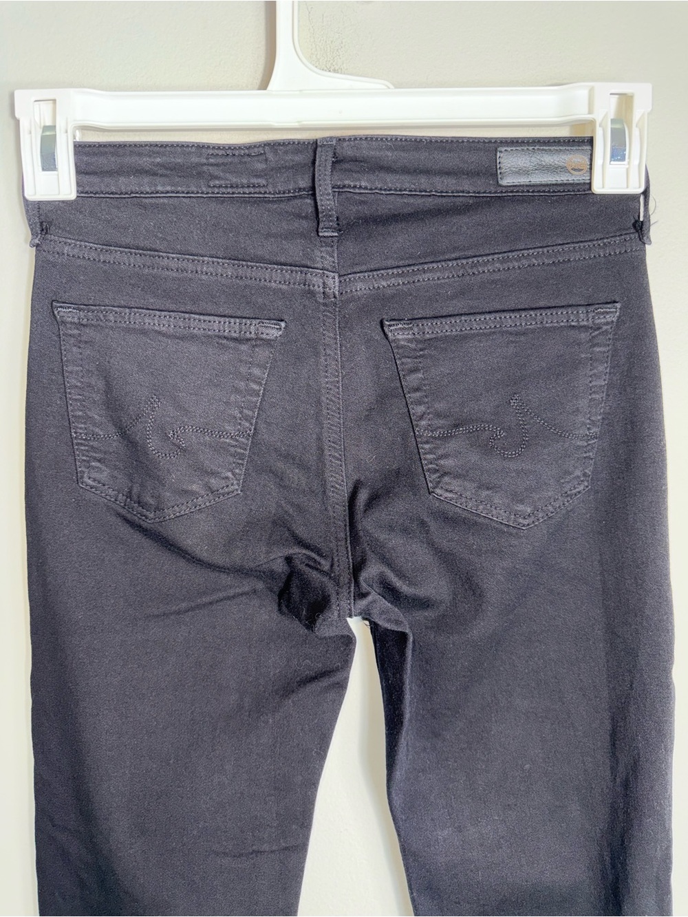 Adriano Goldschmied AG Mid-Rise Stevie Slim Straight Black Jeans-Size 24R - Picture 7 of 8